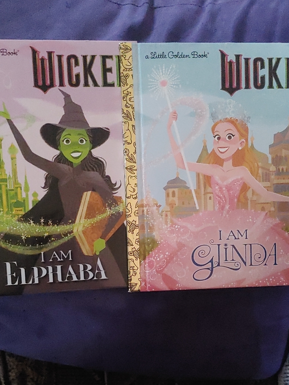 Little Golden Book Wicked: I Am Elphaba & I Am Glinda - Pink & Green Covers